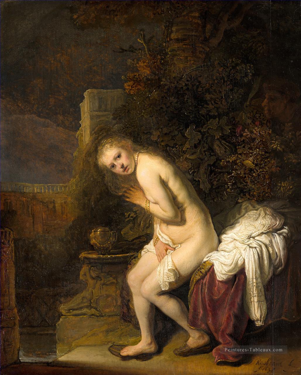 Susanna et les aînés Rembrandt Peintures à l'huile